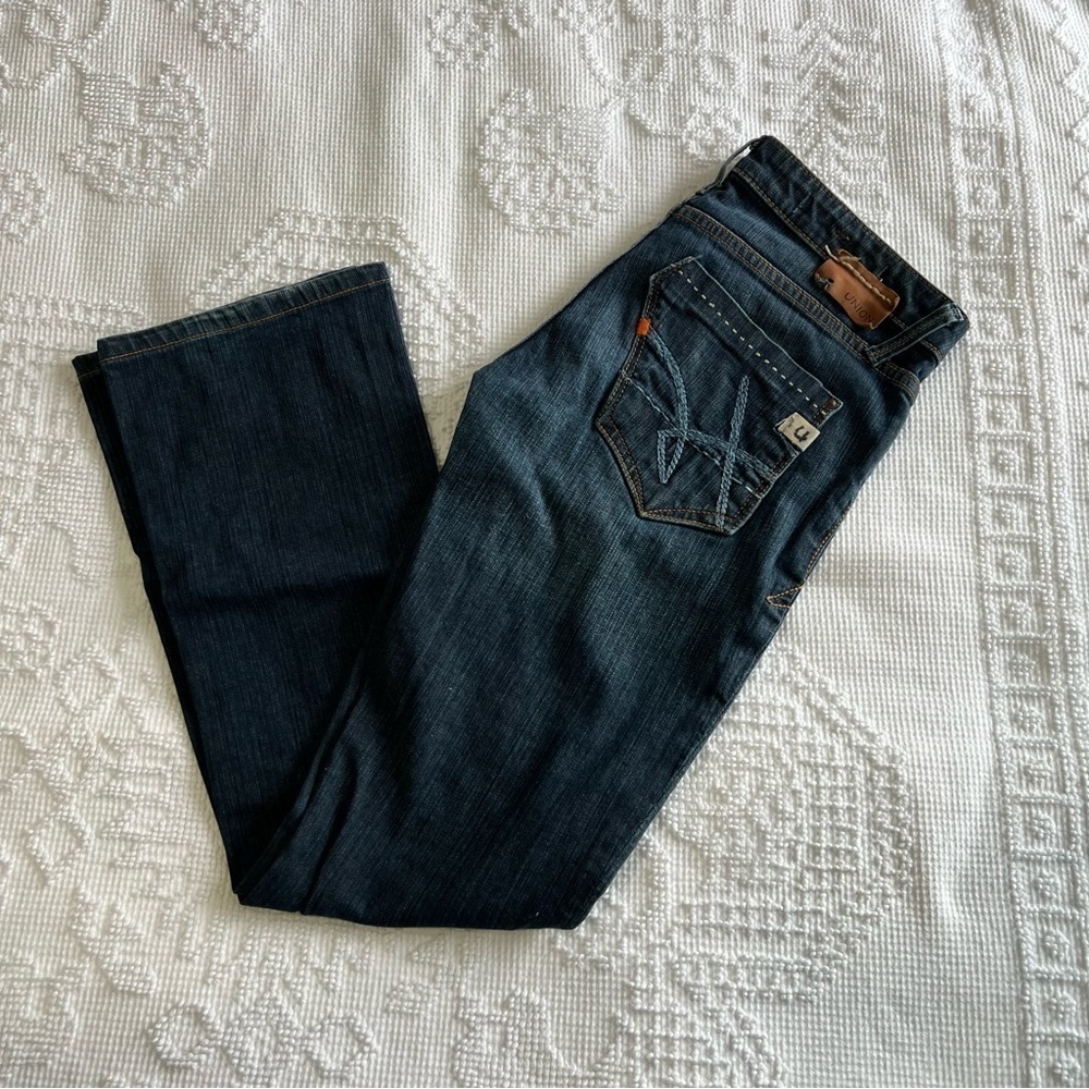 Women's Boot Cut Jeans - Dark Blue